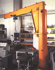 Power slew jib crane